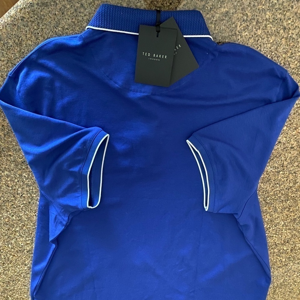 Ted Baker London Royal Blue Polo Style Shirt NWT - Picture 6 of 6